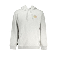 Felpa con cappuccio da uomo in cotone grigio Vans