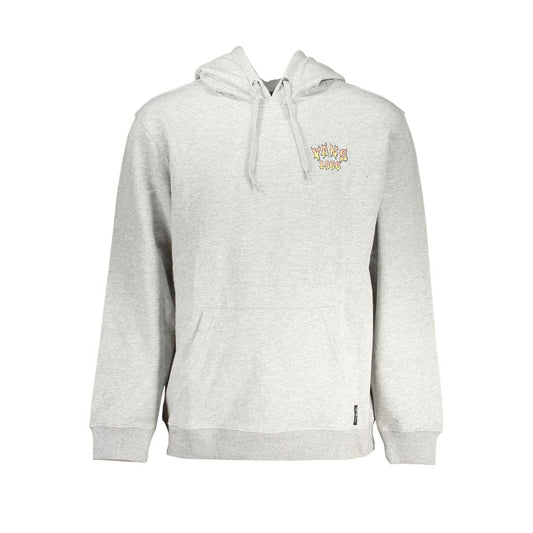 Felpa con cappuccio da uomo in cotone grigio Vans
