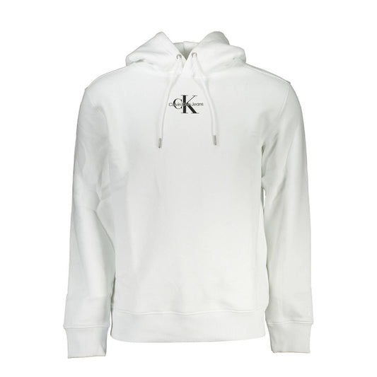 Felpa da uomo in cotone bianco Calvin Klein