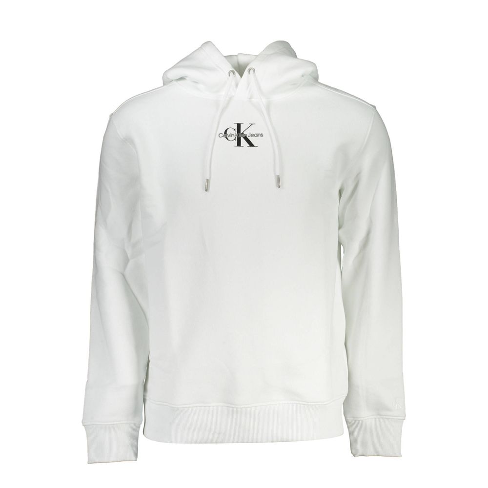 Felpa da uomo in cotone bianco Calvin Klein