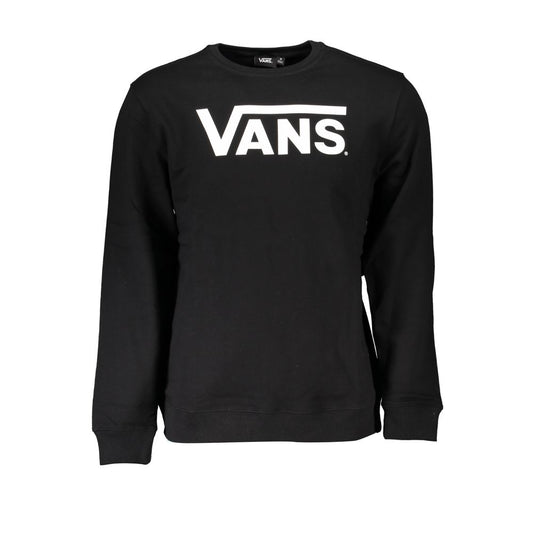 Felpa da uomo in cotone nero Vans