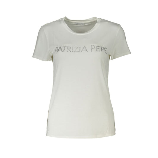 T-shirt da donna in cotone biologico bianco Patrizia Pepe