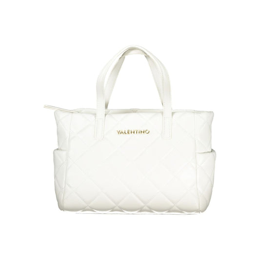 Borsa a mano da donna in poliuretano bianco Mario Valentino