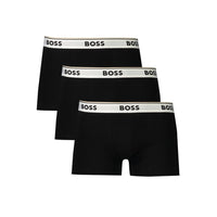 Boxer corti da uomo in cotone Hugo Boss Nero