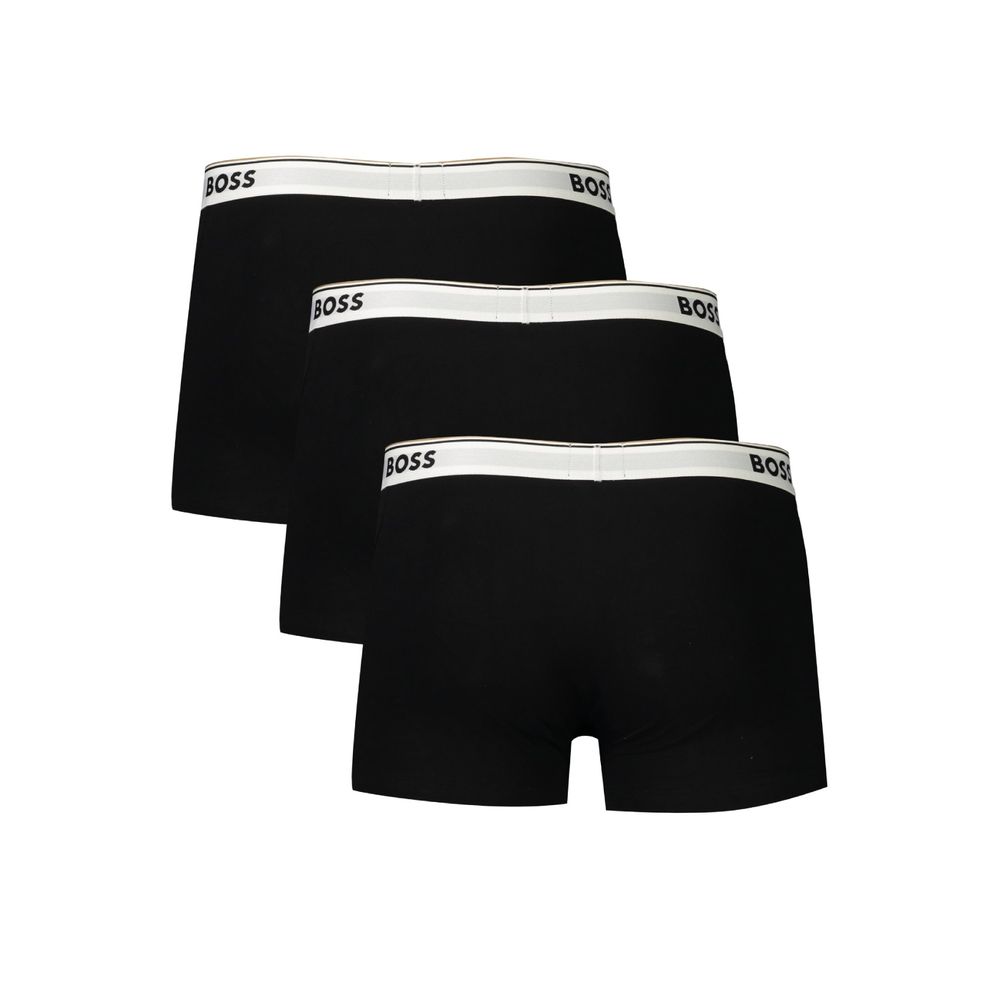 Boxer corti da uomo in cotone Hugo Boss Nero