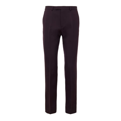 Pantaloni eleganti in lana bordeaux Gucci