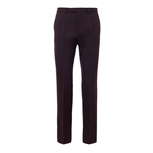Pantaloni eleganti in lana bordeaux Gucci