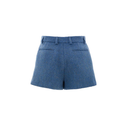 Pantaloncini di lana blu Gucci