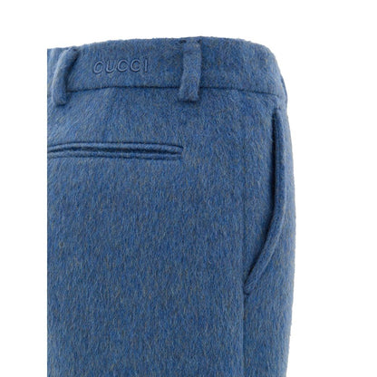 Pantaloncini di lana blu Gucci