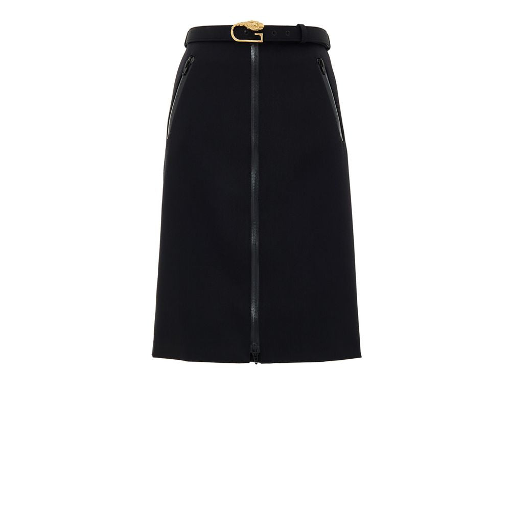 Jupe midi Gucci en laine noire