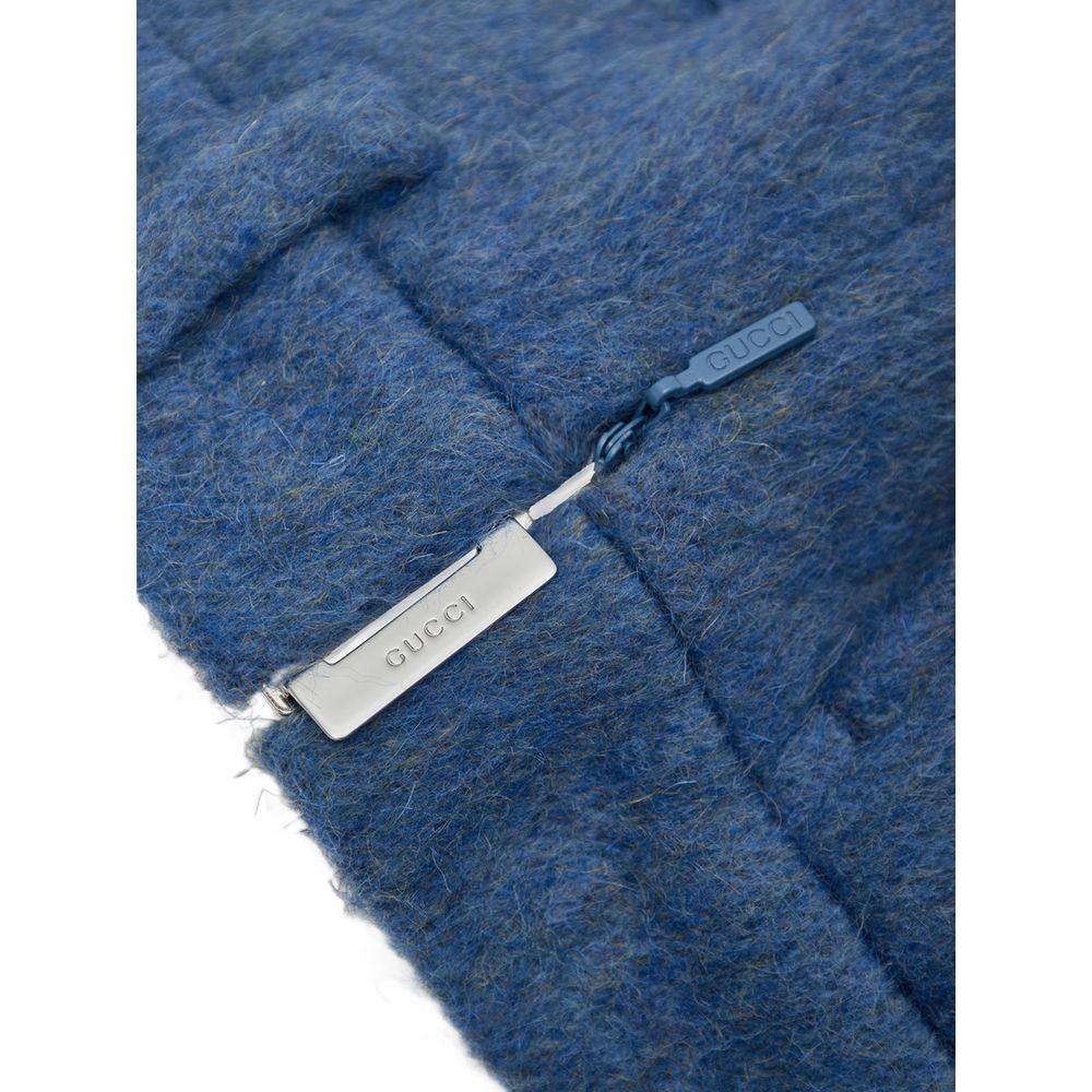 Pantaloncini di lana blu Gucci