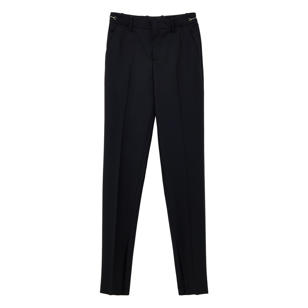 Pantaloni eleganti in lana nera Gucci