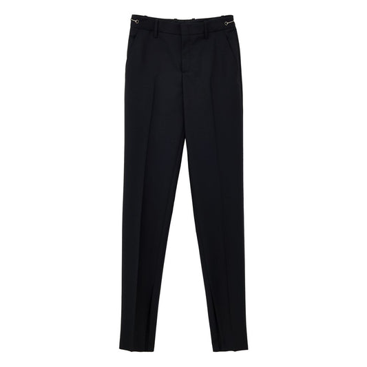 Pantaloni eleganti in lana nera Gucci