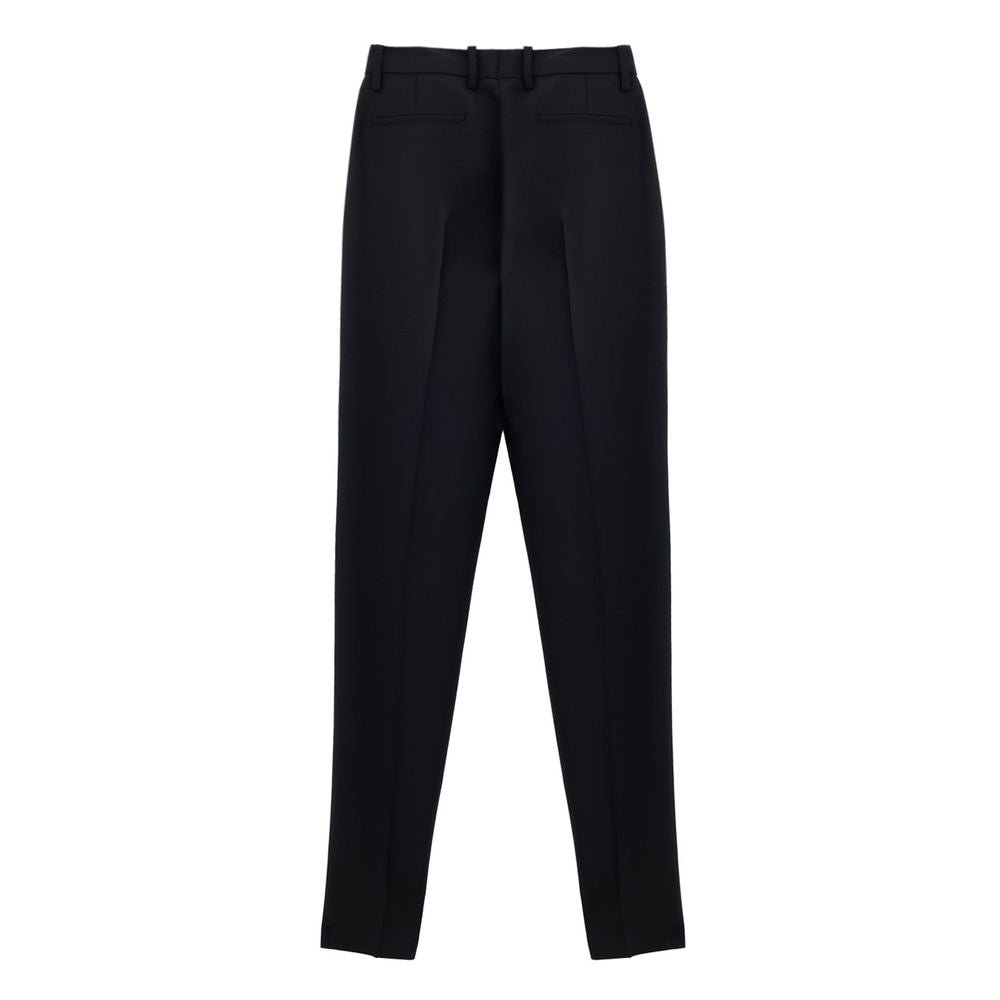 Pantaloni eleganti in lana nera Gucci
