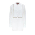 Blusa in cotone bianco Gucci