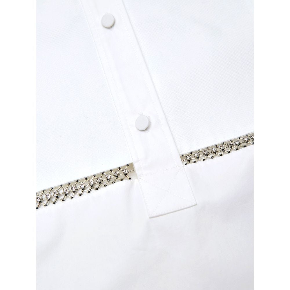 Blusa in cotone bianco Gucci
