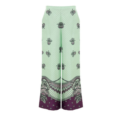 Pantaloni casual in seta verde Gucci