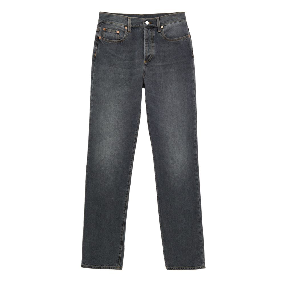 Jeans Gucci in cotone grigio vestibilità rilassata
