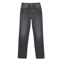 Jeans Gucci in cotone grigio vestibilità rilassata