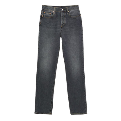 Jeans Gucci in cotone grigio vestibilità rilassata