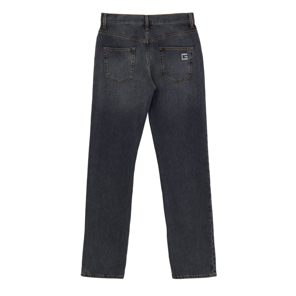 Jeans Gucci in cotone grigio vestibilità rilassata