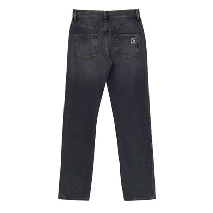 Jeans Gucci in cotone grigio vestibilità rilassata