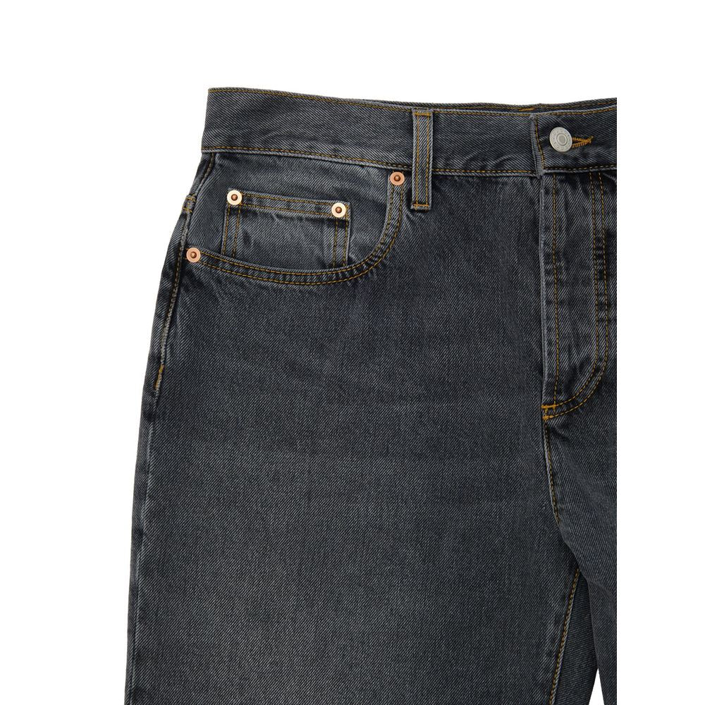 Jeans Gucci in cotone grigio vestibilità rilassata