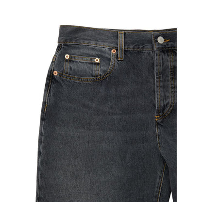 Jeans Gucci in cotone grigio vestibilità rilassata