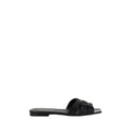 Sandali con Cinghia Saint Laurent in Pelle di Vitello Nera