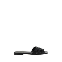 Sandali con Cinghia Saint Laurent in Pelle di Vitello Nera