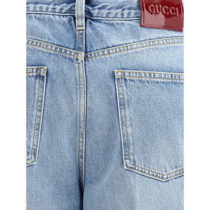 Jeans Gucci in cotone azzurro chiaro