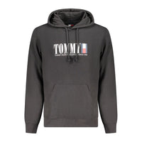 Felpa con cappuccio nera in cotone da uomo Tommy Hilfiger