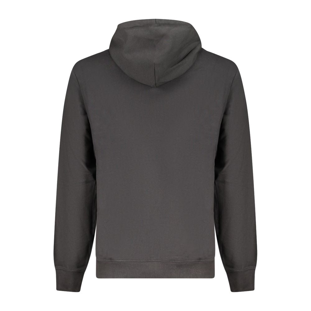 Felpa con cappuccio nera in cotone da uomo Tommy Hilfiger