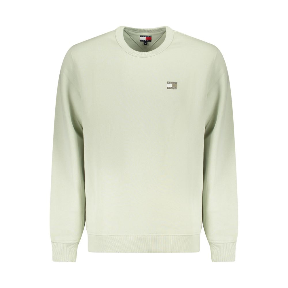 Felpa da uomo in cotone verde Tommy Hilfiger