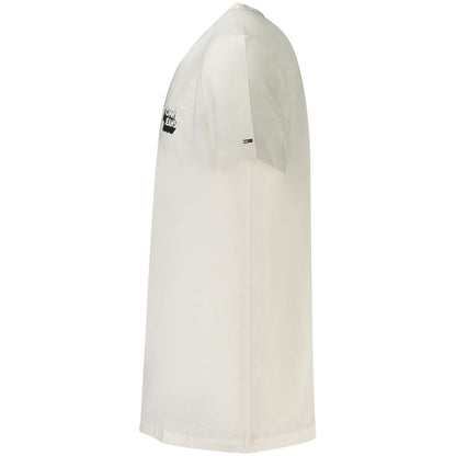 Maglietta da uomo in cotone bianco Tommy Hilfiger
