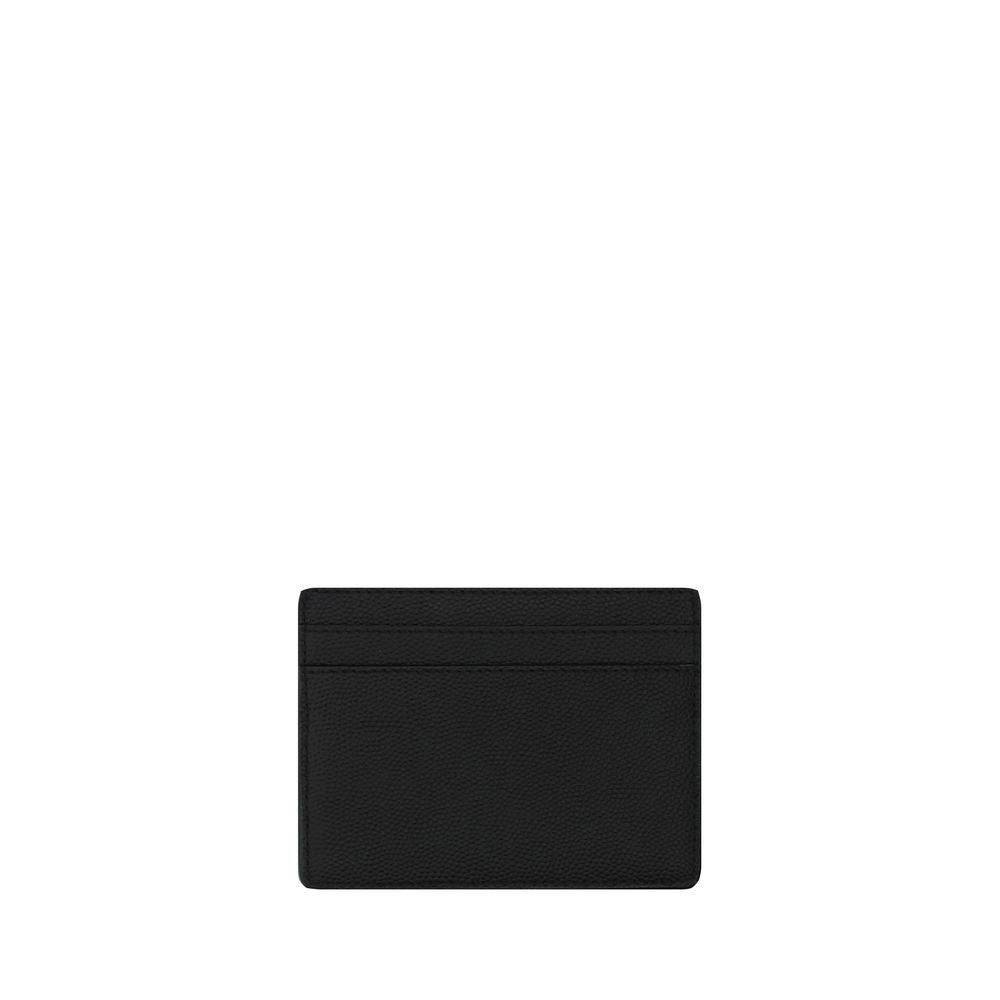Portefeuille Bos Taurus en cuir de veau noir Saint Laurent