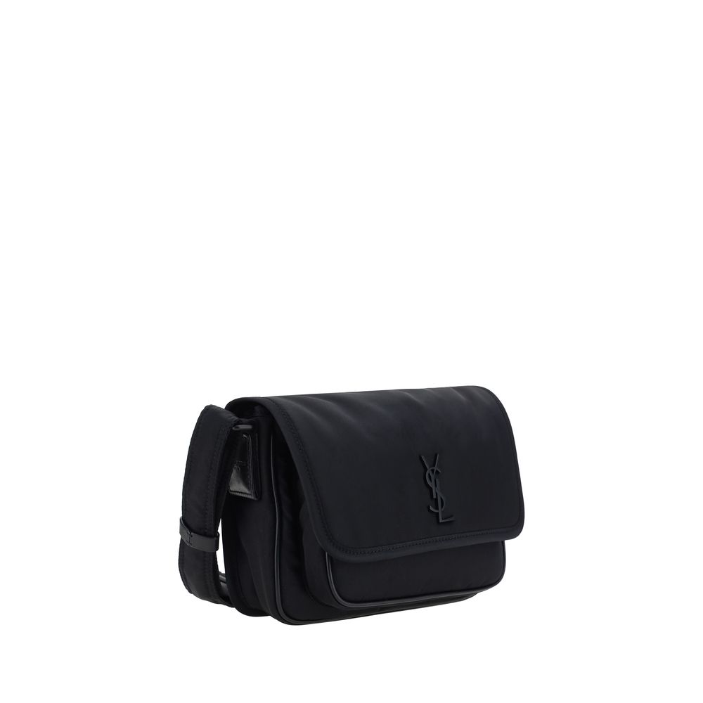 Borsa a tracolla in poliammide nera Saint Laurent