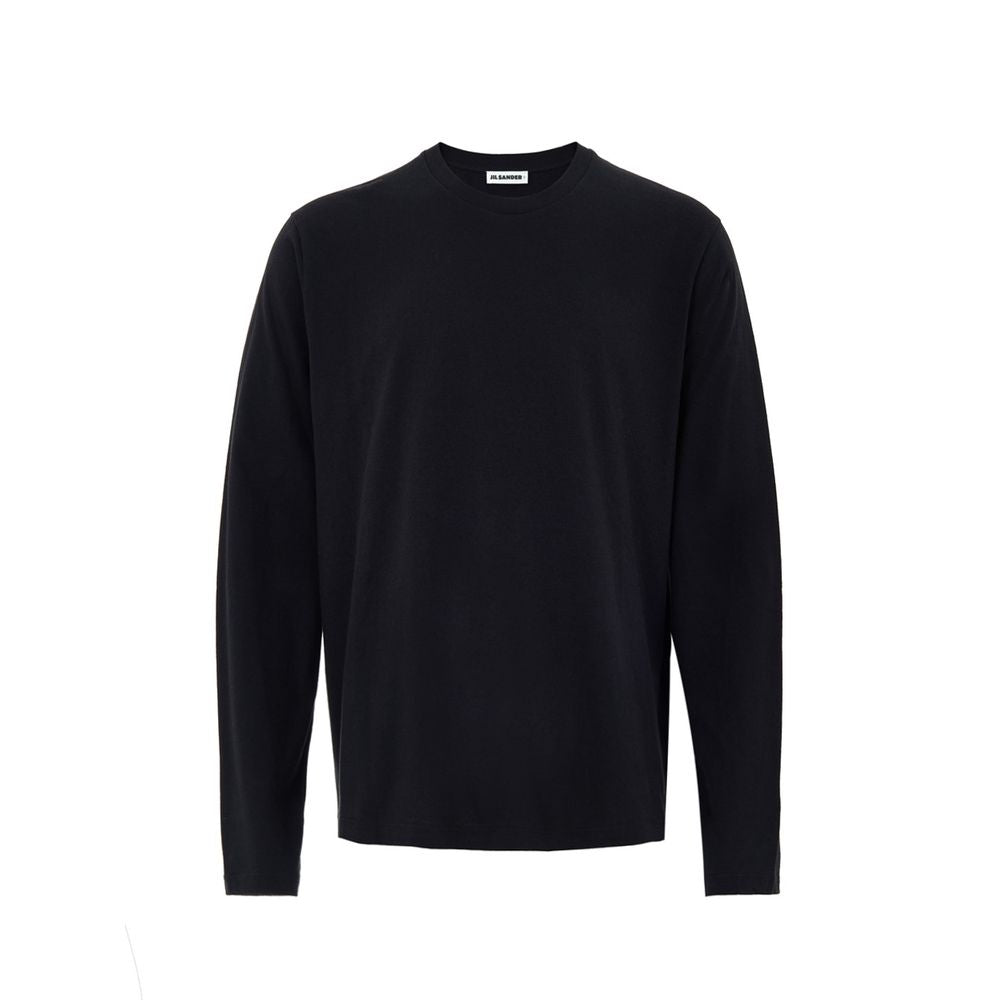 Maglietta nera in cotone Jil Sander