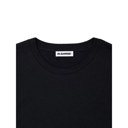 Maglietta nera in cotone Jil Sander