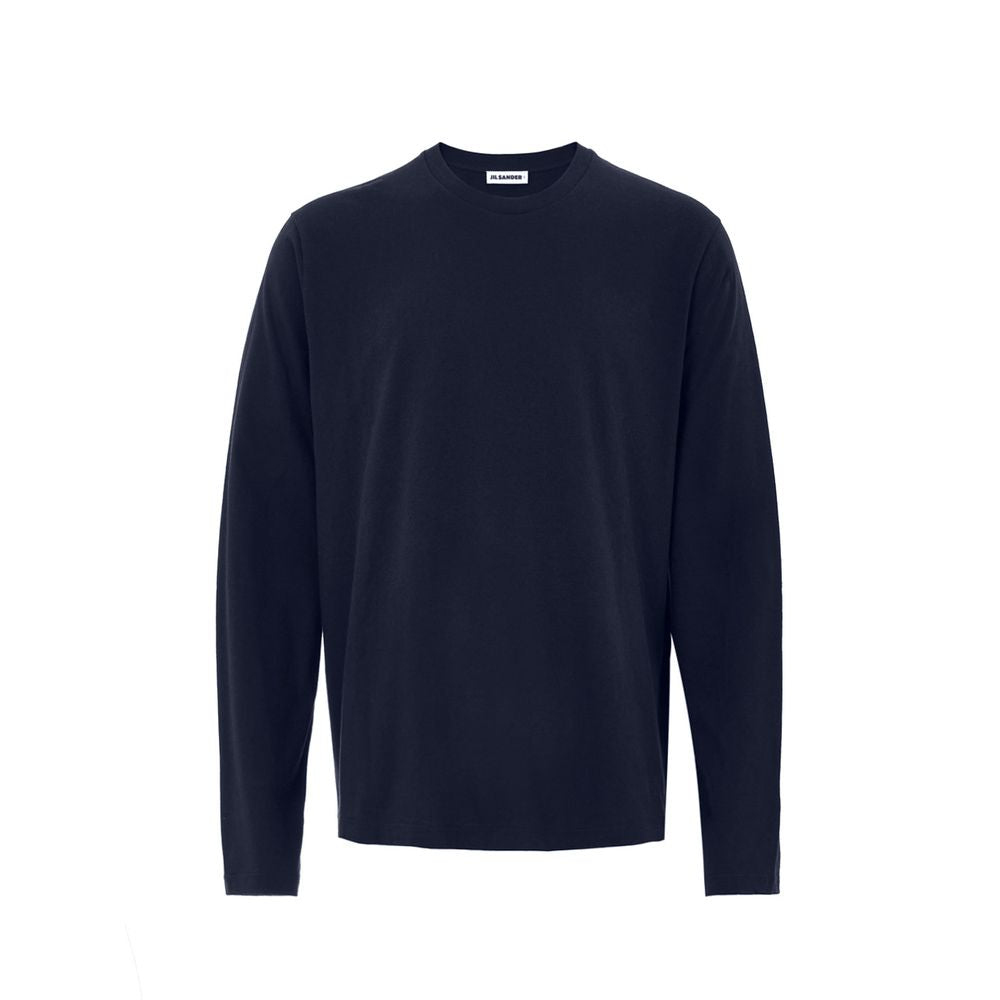 Maglietta in cotone blu Jil Sander