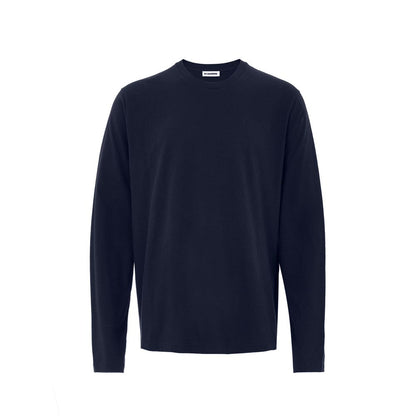 Maglietta in cotone blu Jil Sander