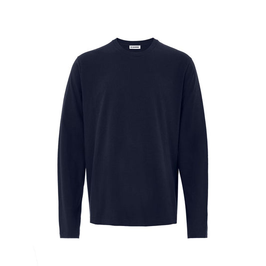 Maglietta in cotone blu Jil Sander