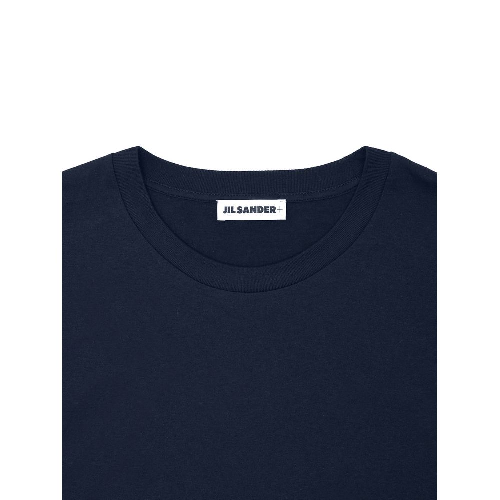 Maglietta in cotone blu Jil Sander