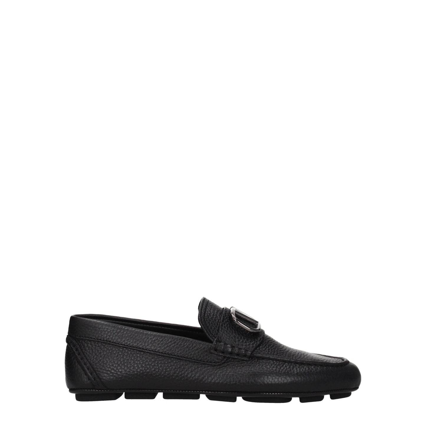 Mocassins en cuir noir Valentino Garavani