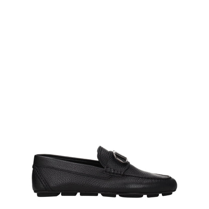 Mocassins en cuir noir Valentino Garavani