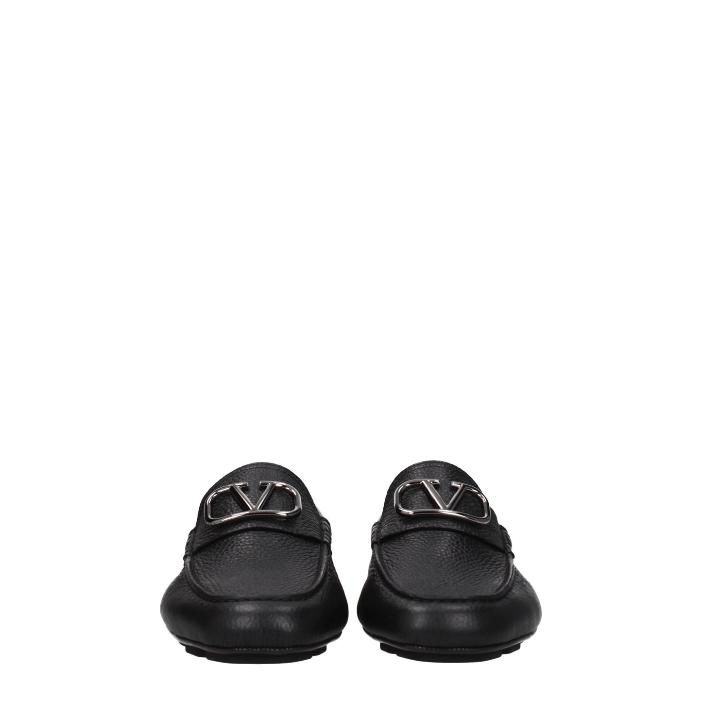 Mocassins en cuir noir Valentino Garavani