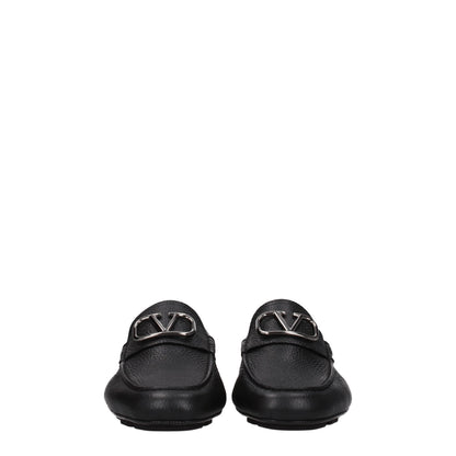 Mocassins en cuir noir Valentino Garavani