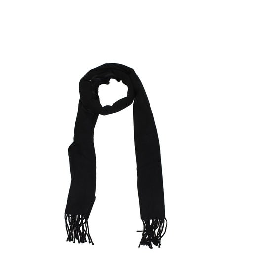 Sciarpa in cashmere nero bianco sporco