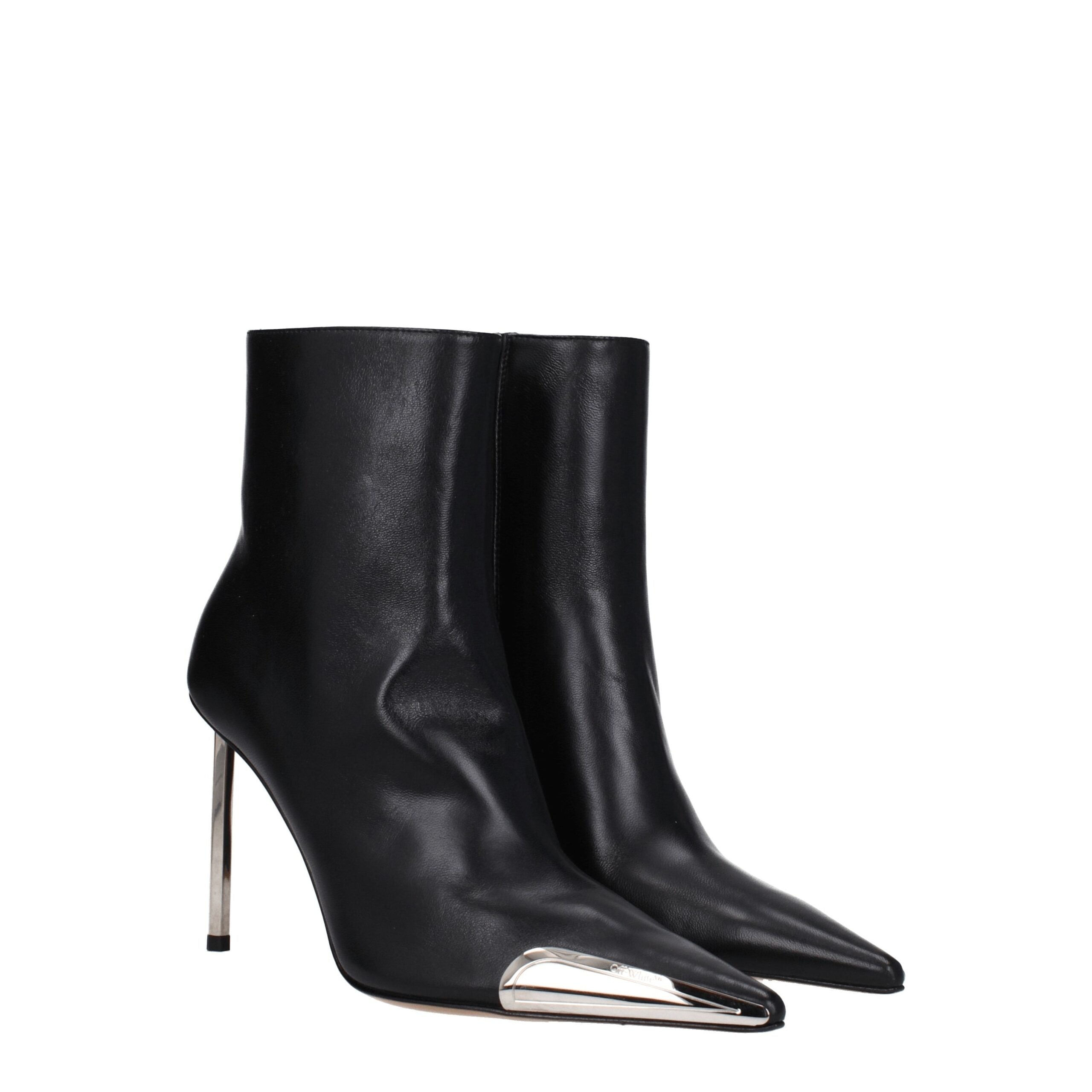 Bottines Off-White en cuir noir
