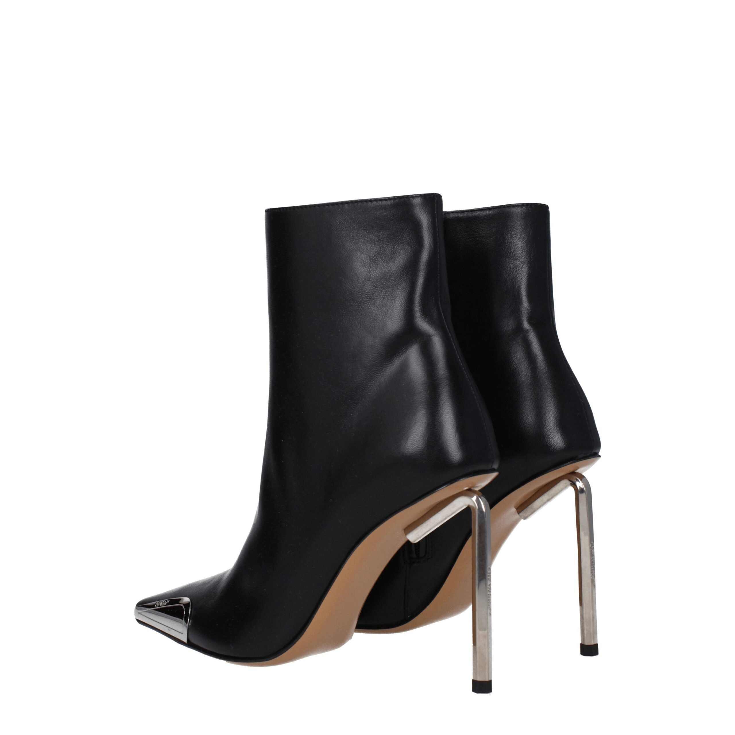Bottines Off-White en cuir noir
